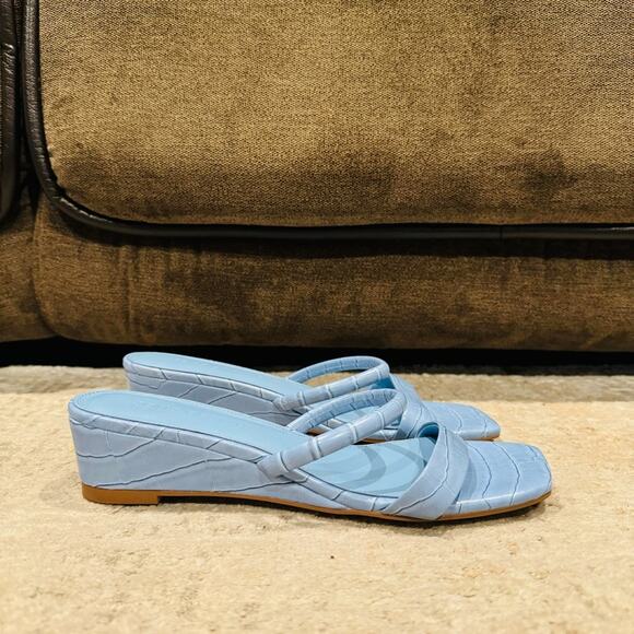 Song of Style fia sandal in Blue printed slide wedge sandal woman’s 10 - Picture 6 of 11